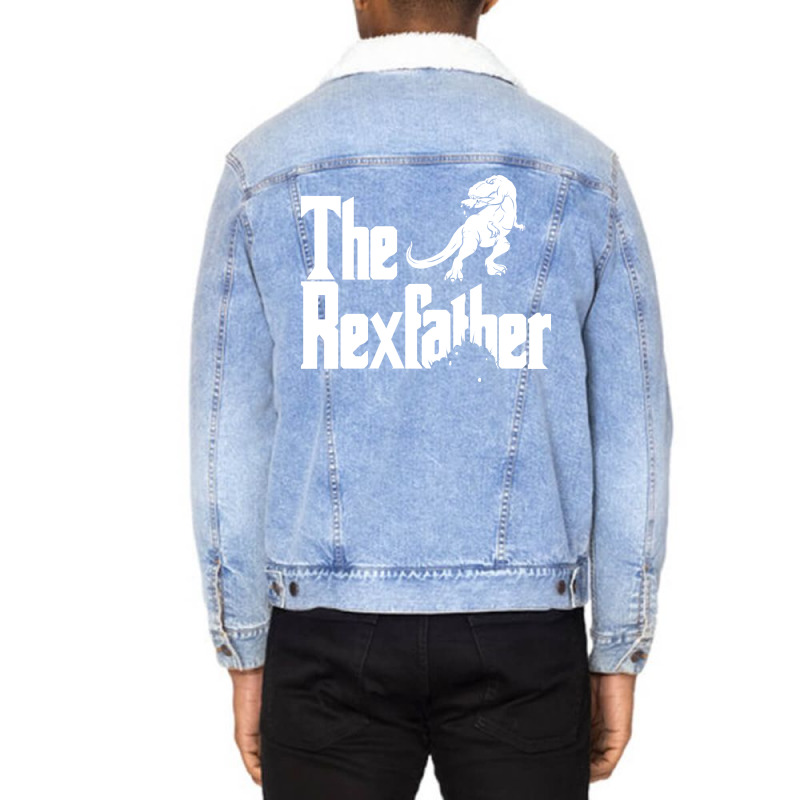 The Rexfather The Father Of The Trex Travel Unisex Sherpa-lined Denim Jacket | Artistshot