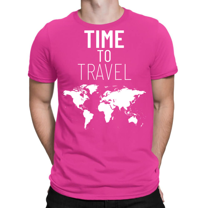 Time To Travel World Map T-shirt | Artistshot