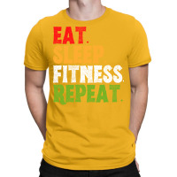 Eat Sleep Fitness Repeat Fitness Lover Red T-shirt | Artistshot