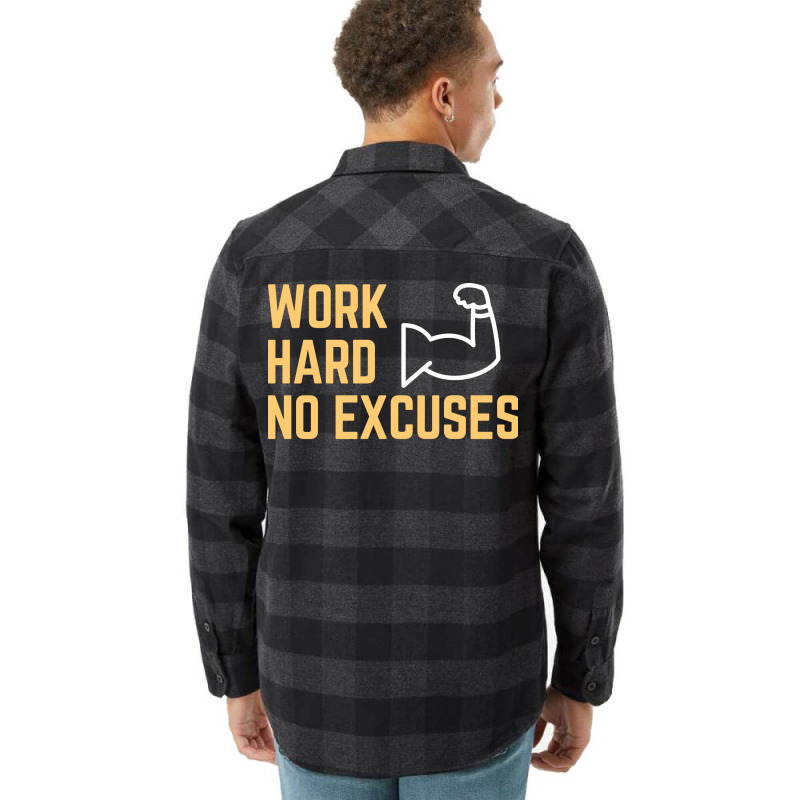 Work Hard No Excuses Vintage Flannel Shirt by bafixtreemm | Artistshot