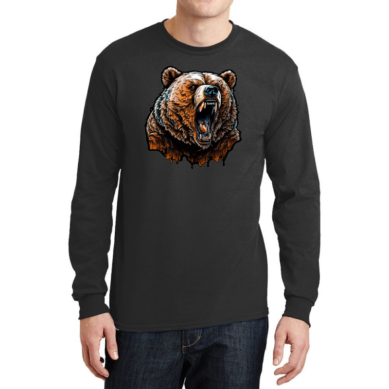 Bear Angry Long Sleeve Shirts by KiboJustice | Artistshot