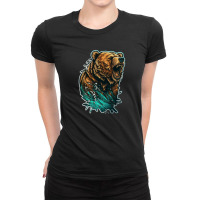 Bear Angry 3 Ladies Fitted T-shirt | Artistshot