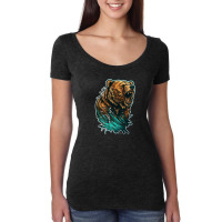 Bear Angry 3 Women's Triblend Scoop T-shirt | Artistshot