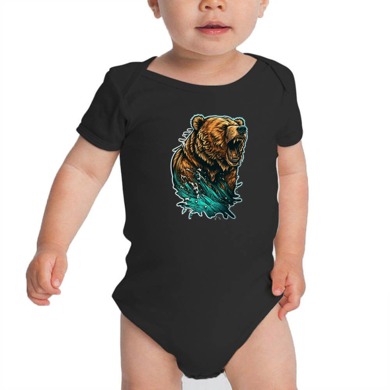 Bear Angry 3 Baby Bodysuit by KiboJustice | Artistshot