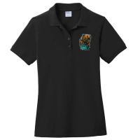 Bear Angry 3 Ladies Polo Shirt | Artistshot