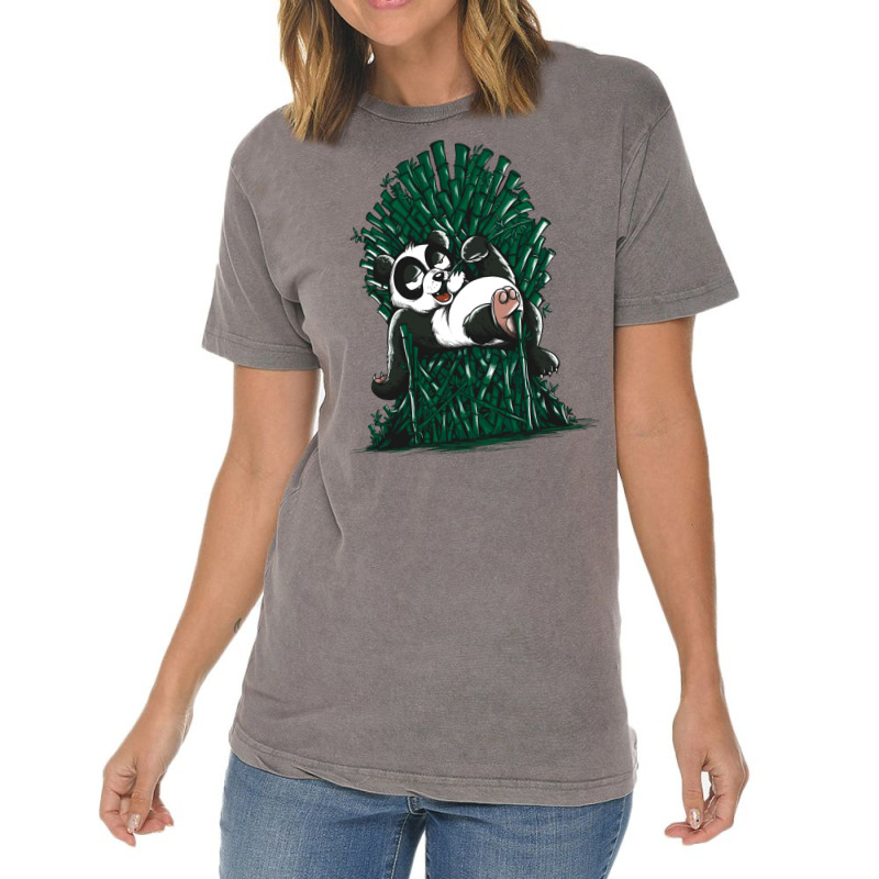 Panda On Throne Vintage T-shirt | Artistshot