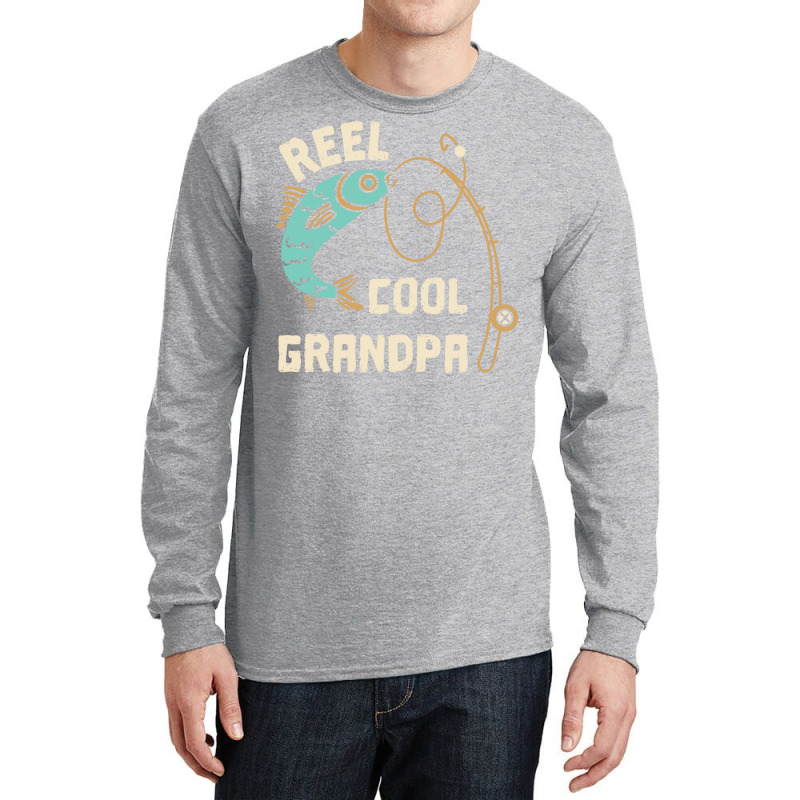 Reel Cool Grandpa Grandfather Fisher Family Fishin Long Sleeve Shirts | Artistshot