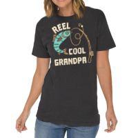 Reel Cool Grandpa Grandfather Fisher Family Fishin Vintage T-shirt | Artistshot