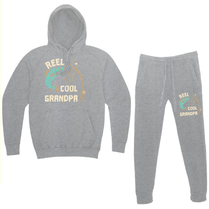 Reel Cool Grandpa Grandfather Fisher Family Fishin Hoodie & Jogger Set | Artistshot