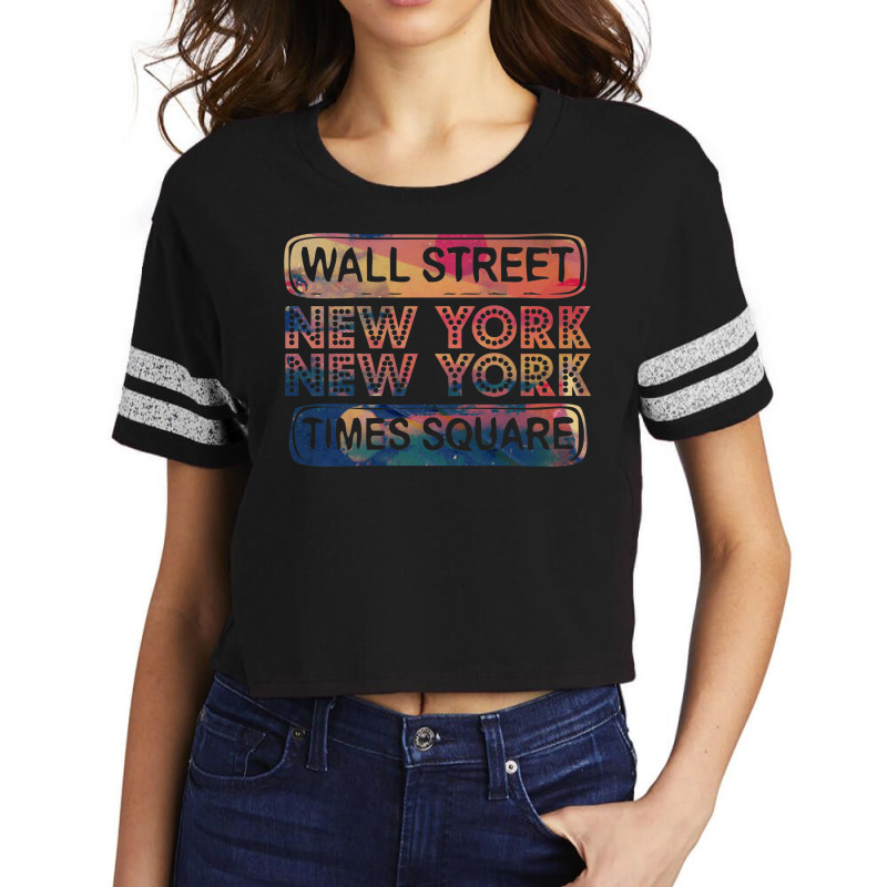 New York City Wall Street Times Square New York Ne Scorecard Crop Tee by huijimymo | Artistshot