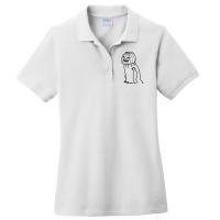 Minimal Penguin Wearing Halloween Costume Outline Ladies Polo Shirt | Artistshot