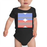 Blue And Red Dual Color Classic Trendy Design. Baby Bodysuit | Artistshot