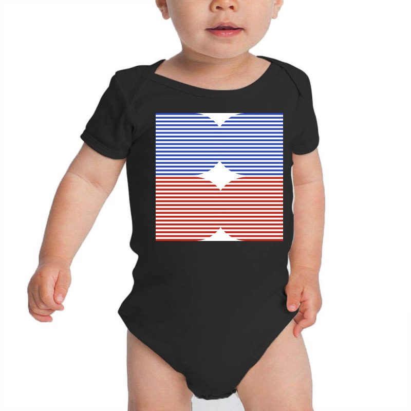 Blue And Red Dual Color Classic Trendy Design. Baby Bodysuit | Artistshot