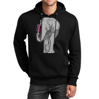 Elephant As Hairdresser With Comb Nature Unisex Hoodie | Artistshot