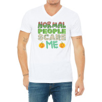 Halloween Costume Normal People Scare Me Pumpkin C V-neck Tee | Artistshot