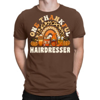 One Thankful Hairdresser Thanksgiving Rainbow Leop T-shirt | Artistshot