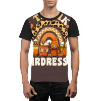 One Thankful Hairdresser Thanksgiving Rainbow Leop Graphic T-shirt | Artistshot