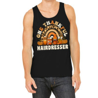 One Thankful Hairdresser Thanksgiving Rainbow Leop Tank Top | Artistshot