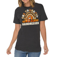 One Thankful Hairdresser Thanksgiving Rainbow Leop Vintage T-shirt | Artistshot