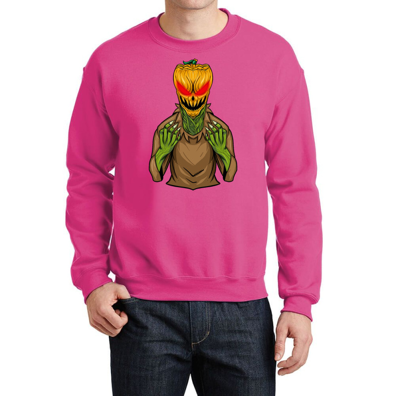 Pumpkin Scarecrow Nature Crewneck Sweatshirt | Artistshot