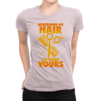 Hairdresser Saying Hair Cutting Scissors Comb Hair Ladies Fitted T-shirt | Artistshot