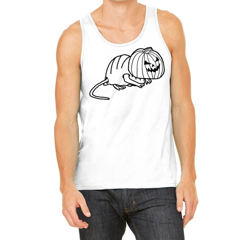 Cute Rat Wearing Halloween Horror Costume Minimal Tank Top by courymusix | Artistshot