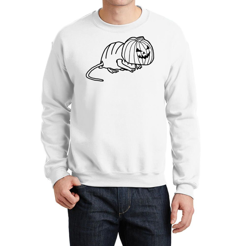 Cute Rat Wearing Halloween Horror Costume Minimal Crewneck Sweatshirt by courymusix | Artistshot