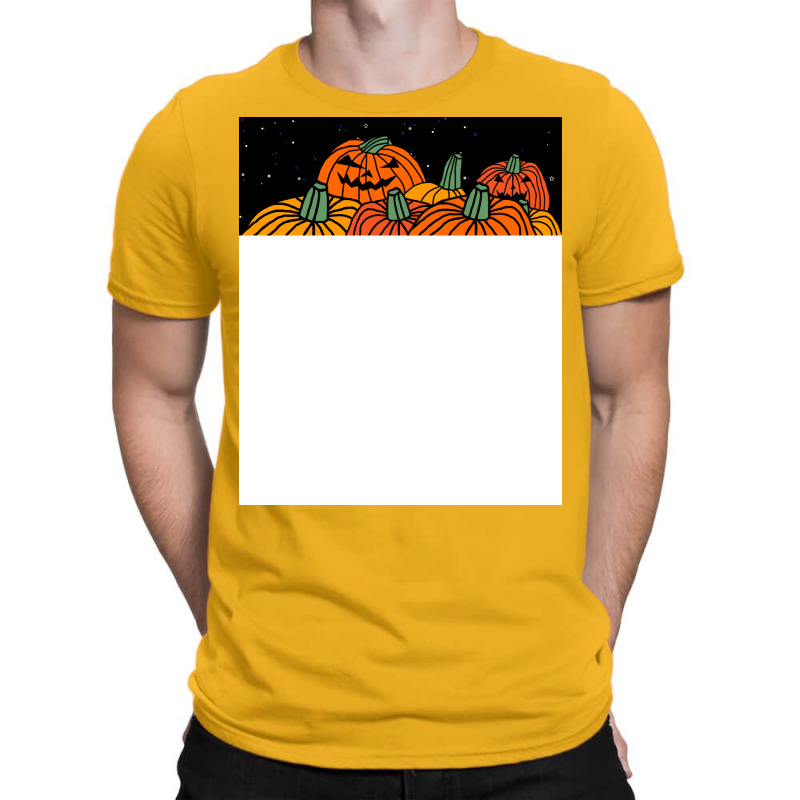 Night Time Spooky Pumpkins At Halloween Vintage T-shirt | Artistshot