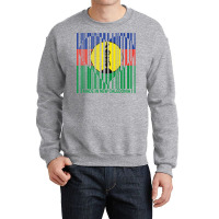 New Caledonia New Caledonian Barcode Love Flag Crewneck Sweatshirt | Artistshot