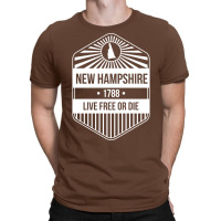 New Hampshire State Motto Graphic   Live Free Or D T-shirt | Artistshot