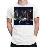 New York City Night Skyline Art Photo T-shirt | Artistshot