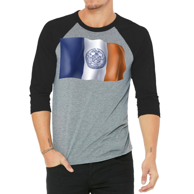 New York Flag 3/4 Sleeve Shirt by salayobatrazf | Artistshot