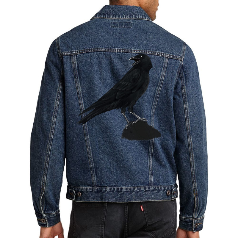 Nights Crow Men Denim Jacket by onyekaafeku4 | Artistshot