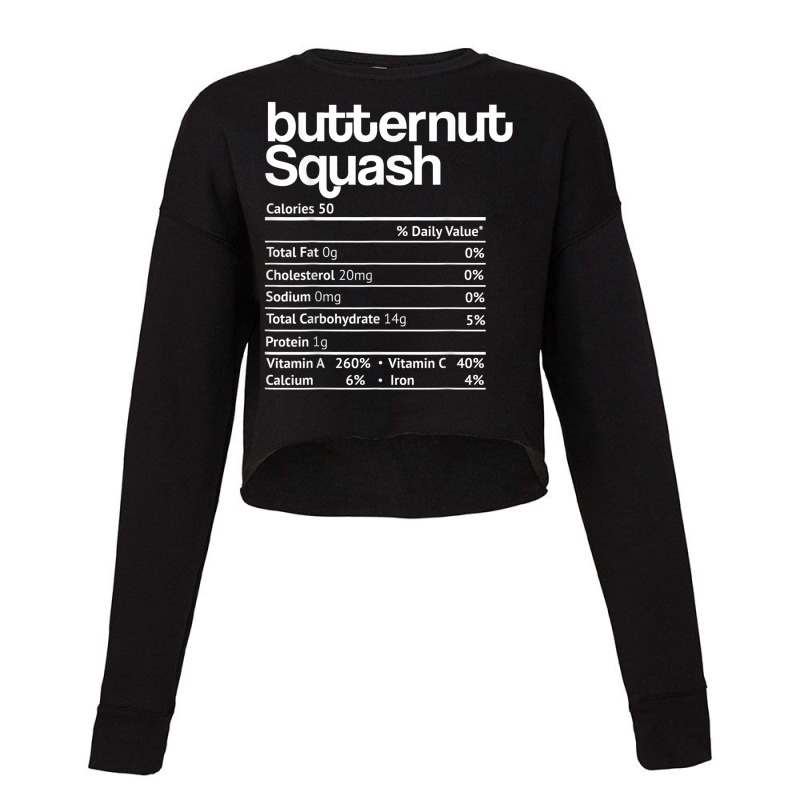 Butternut Squash Nutrition Facts Thanksgiving Christmas Food Cropped Sweater by Yuh2105 | Artistshot