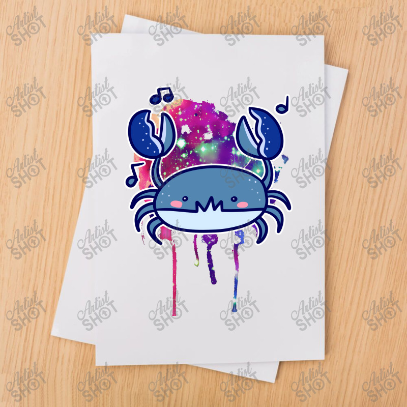 Blue Crab Watercolor Space Splatter Travel Sublimation Transfer | Artistshot