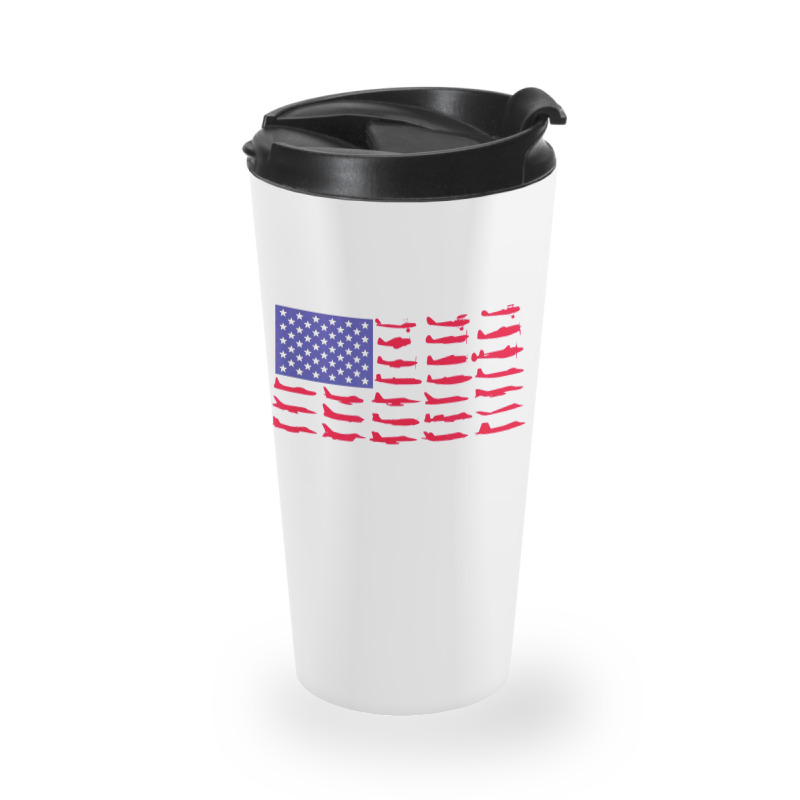 Fishing American Flag Travel Mug | Artistshot