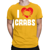 I Love Crabs Heart Crab Crustacean 70s T-shirt | Artistshot