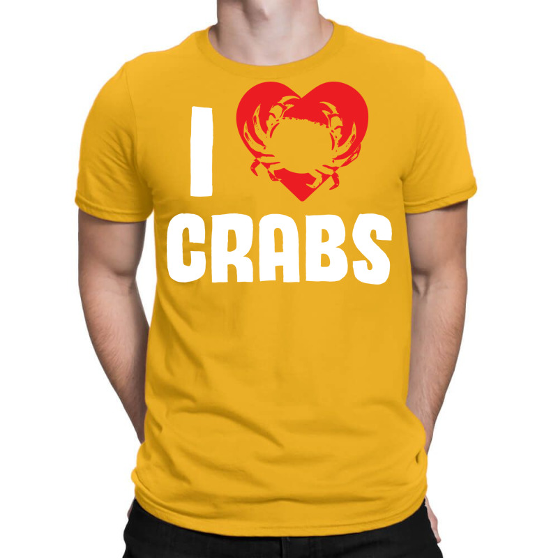 I Love Crabs Heart Crab Crustacean 70s T-shirt | Artistshot