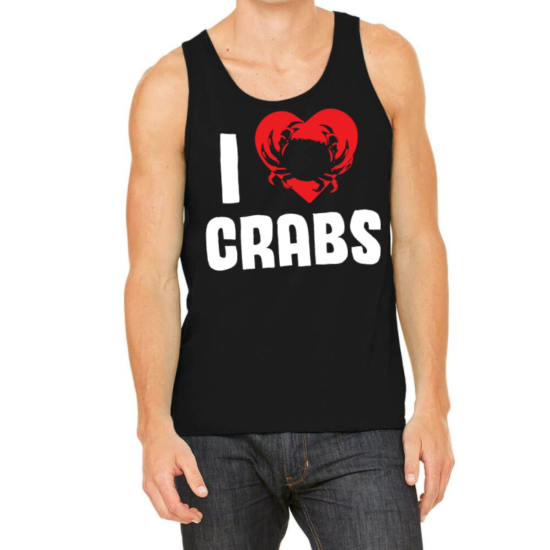 I Love Crabs Heart Crab Crustacean 70s Tank Top | Artistshot