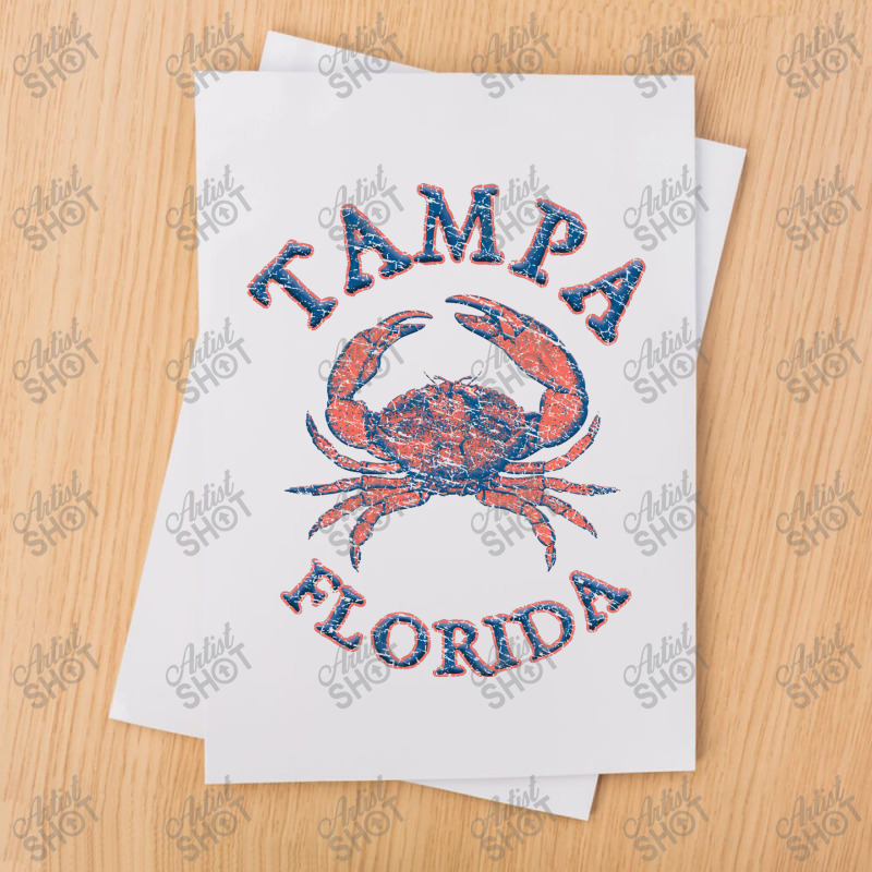 Tampa Florida With Stone Crab On Wind Rose Twoside Sublimation Transfer | Artistshot