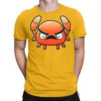 Cute Cartoon Angry Crab Blue T-shirt | Artistshot