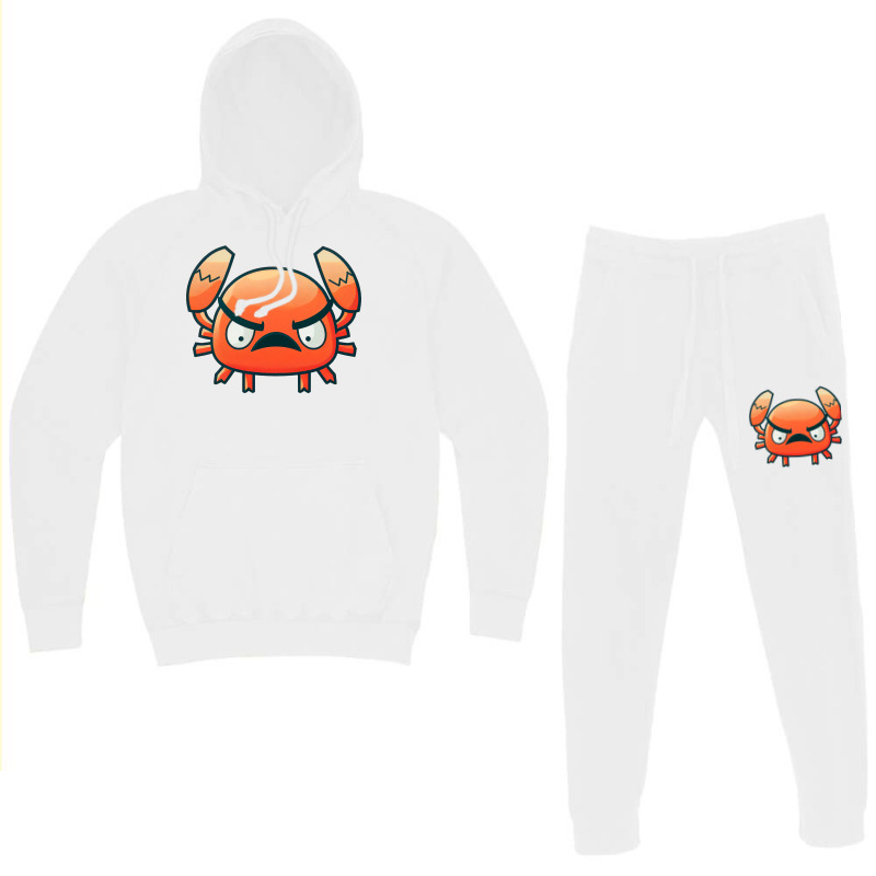 Cute Cartoon Angry Crab Blue Hoodie & Jogger Set | Artistshot