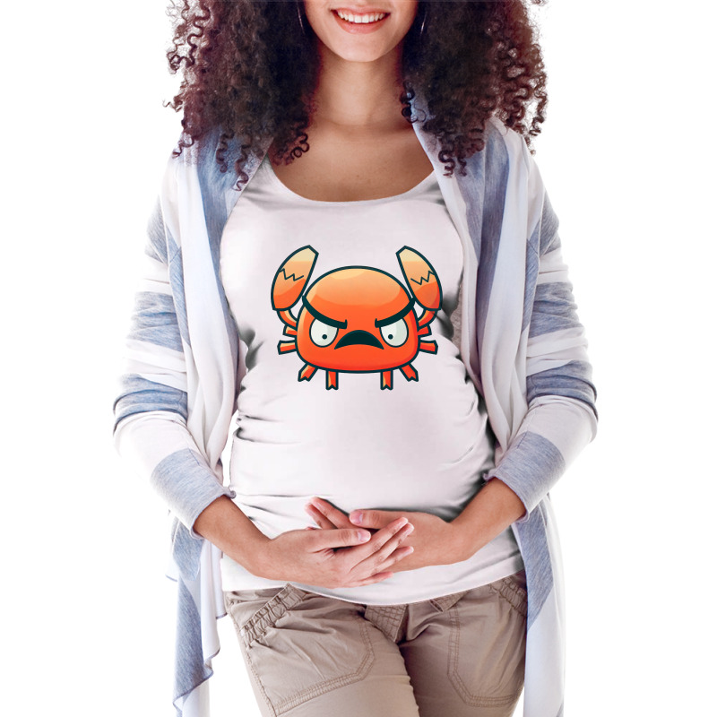 Cute Cartoon Angry Crab Blue Maternity Scoop Neck T-shirt by tddremone | Artistshot