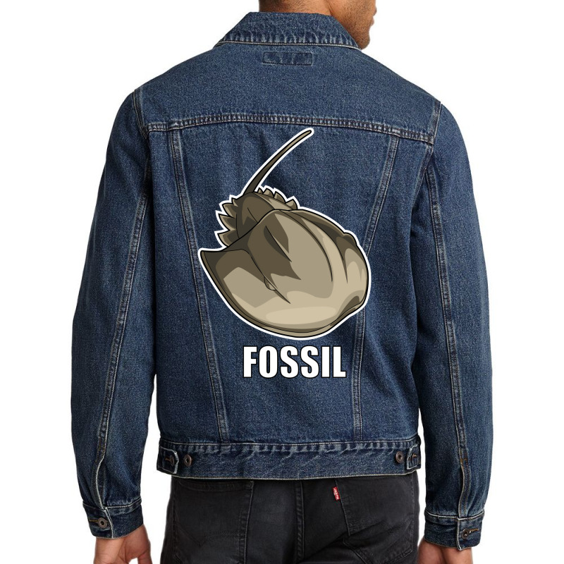 Horseshoe Crab Fossil Quote Men Denim Jacket | Artistshot