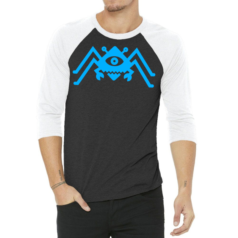 Diamond Spider Crab Bright Blue Nostalgia 3/4 Sleeve Shirt | Artistshot