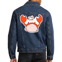 Kawaii Crab Rave Aesthetic Men Denim Jacket | Artistshot