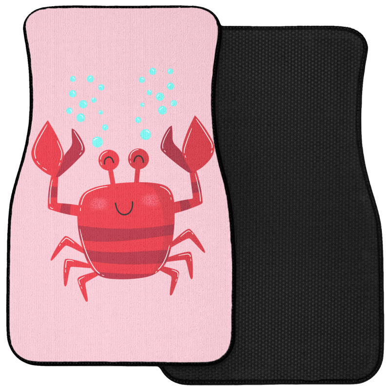 Smiling Crab Vintage Front Car Mat | Artistshot