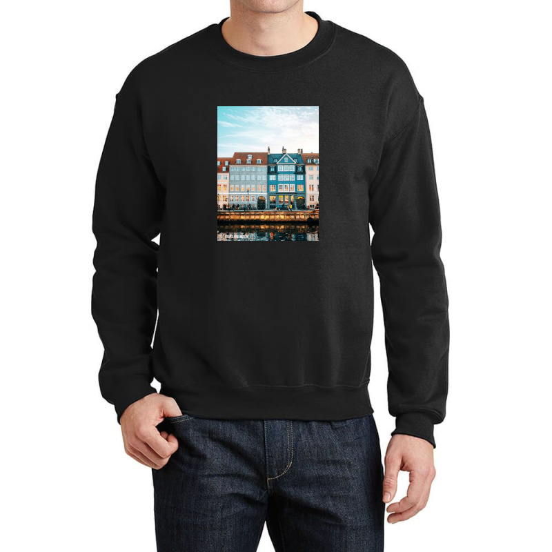 Copenhagen City Poster Crewneck Sweatshirt | Artistshot