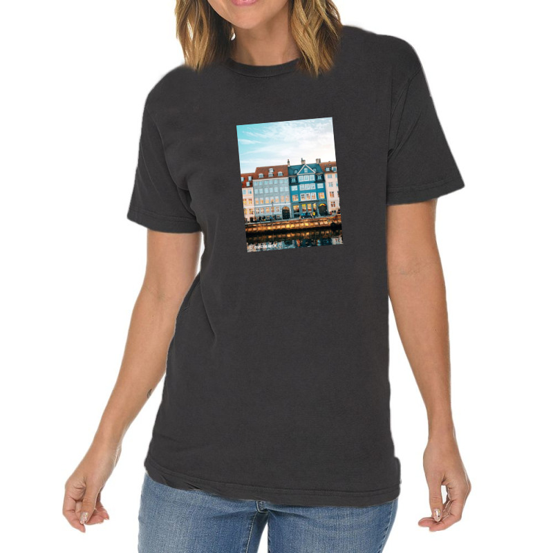 Copenhagen City Poster Vintage T-shirt | Artistshot