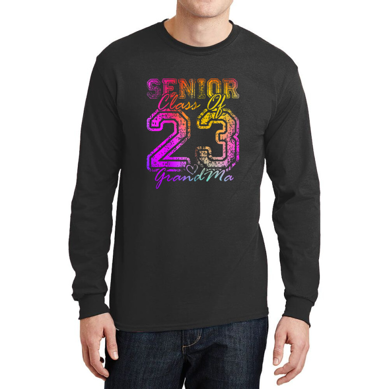 Colorful Proud Grandma Cute Heart Graduate Senior Long Sleeve Shirts | Artistshot